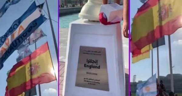 Echoes from Qatar World Cup: hooligans replace English flag by an Argentine Malvinas-claim