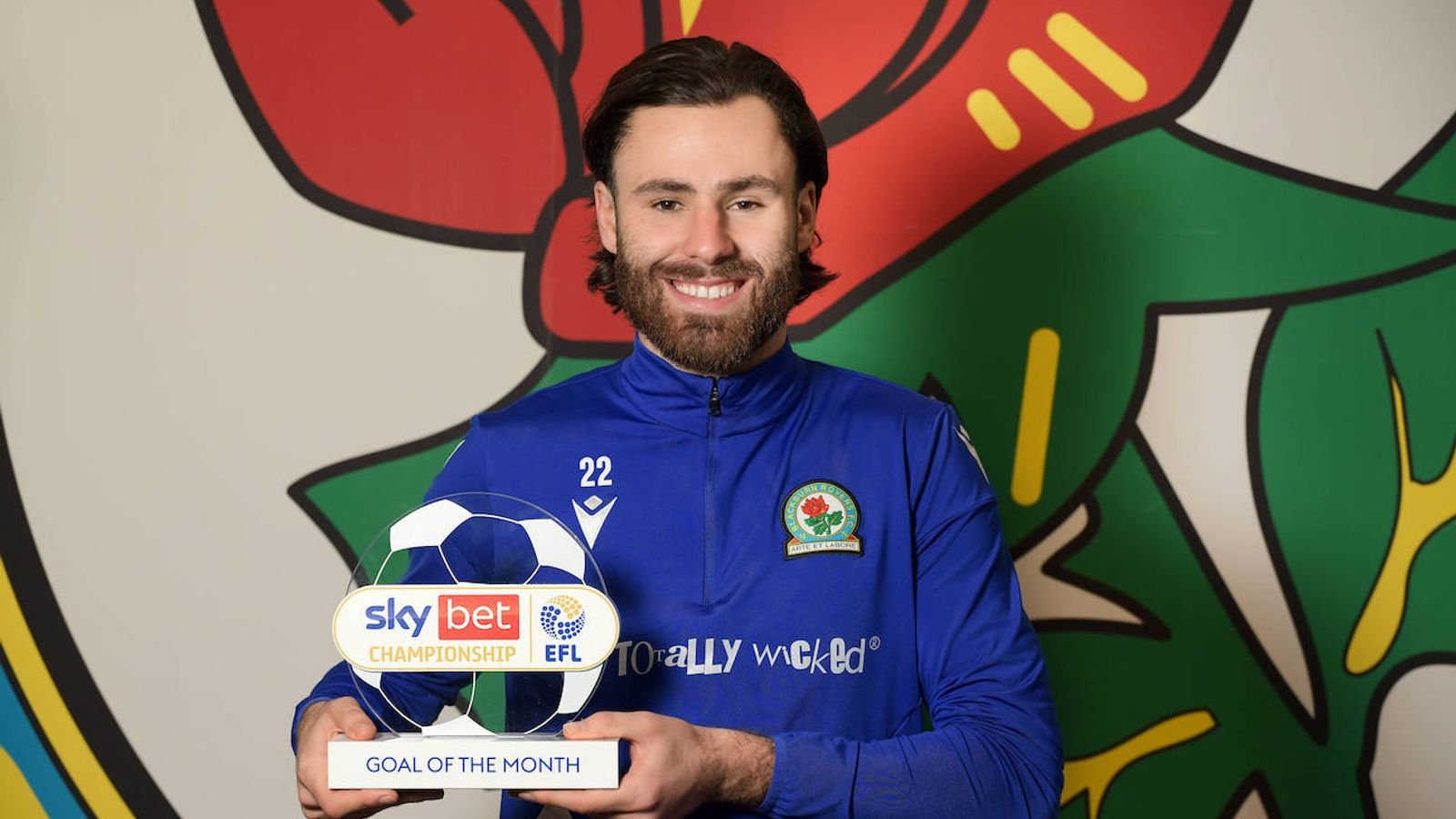 Ben Brereton D..az wins Sky Bet EFL Championship Goal of the Month for October 2022 - Mandatory by-line: Gary Oakley/JMP - 24/11/2022 - FOOTBALL - Ben Brereton D..az... Blackburn Rovers Senior Training Centre, England - Sky Bet EFL Championship Goal of the Month