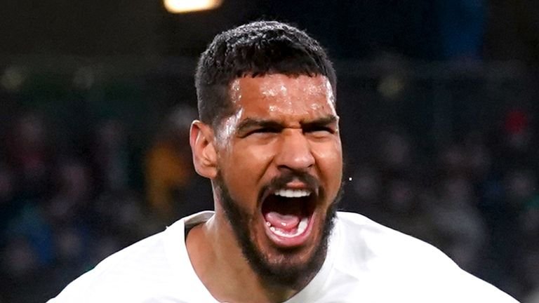 Norway's Ohi Omoijuanfo celebrates scoring their side's second goal of the game during the international friendly match at the Aviva Stadium, Dublin. Picture date: Thursday November 17, 2022.