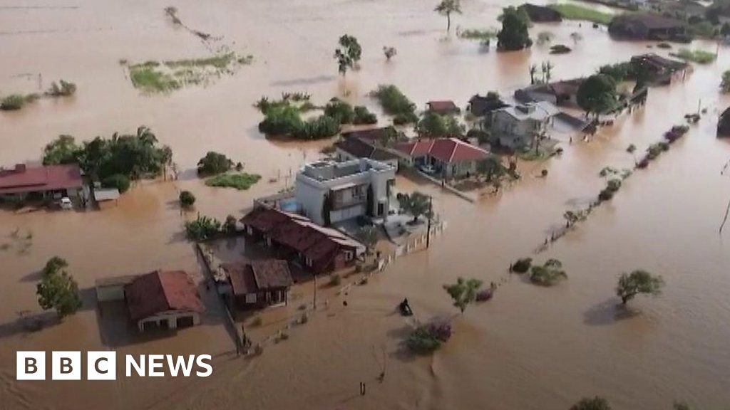 Drone footage shows deadly Brazil flooding