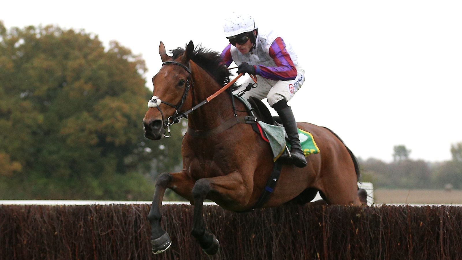 Bravemansgame and Harry Cobden jumps to victory in the Charlie Hall Chase