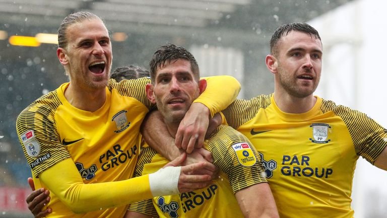 Ched Evans scored twice in Preston's crushing win at Ewood Park