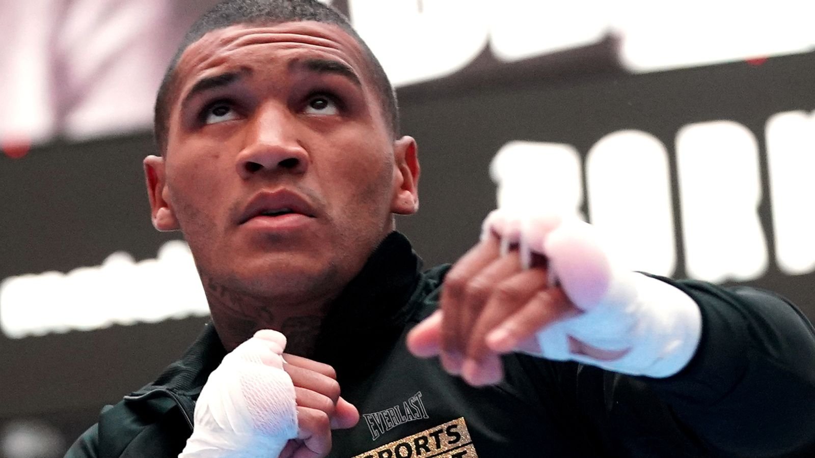 Benn during a media workout at Outernet London. The British Boxing Board of Control has �prohibited� a fight between Conor Benn and Chris Eubank J