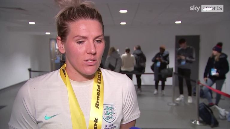 England 6-1 Belgium: Chloe Kelly, Leah Williamson both score twice to retain Arnold Clark Cup