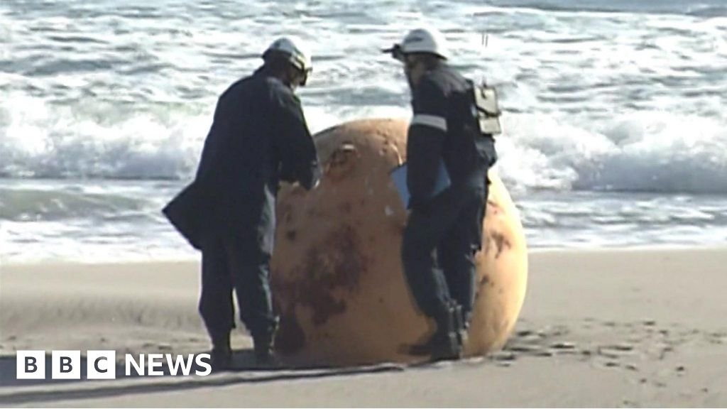 WATCH: Mystery sphere inspected on Japan beach