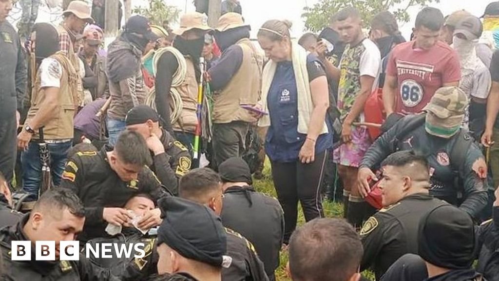 Colombia protests: Seventy-nine police officers taken hostage