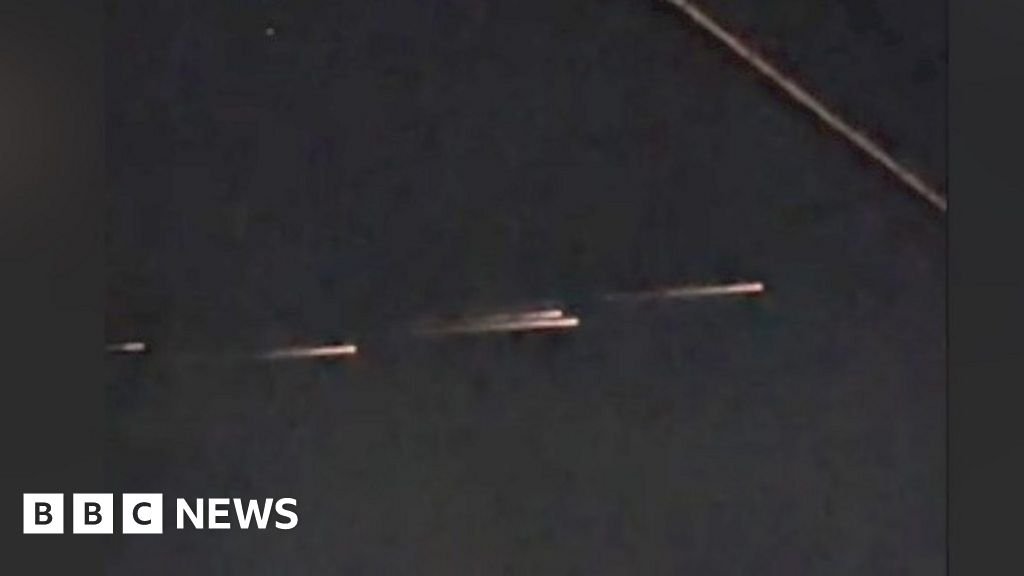 Space junk seen in sky over northern California