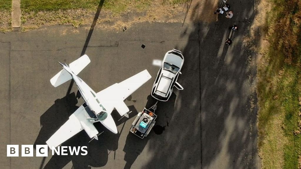 Moment police swoop on secret drugs flight