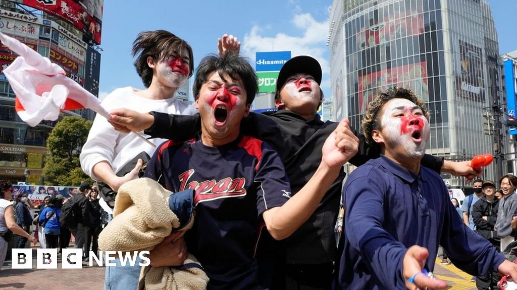 Japan celebrates world baseball tournament victory over US