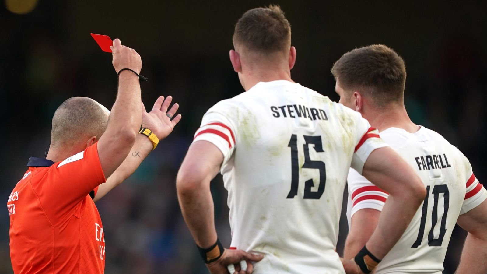 England full-back Freddie Steward's red card against Ireland in Six Nations rescinded