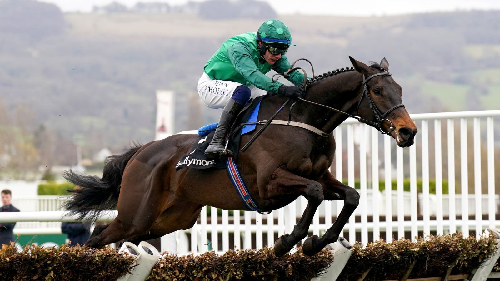 Impaire Et Passe and Paul Townend sail over the last in the Ballymore Novices' Hurdle