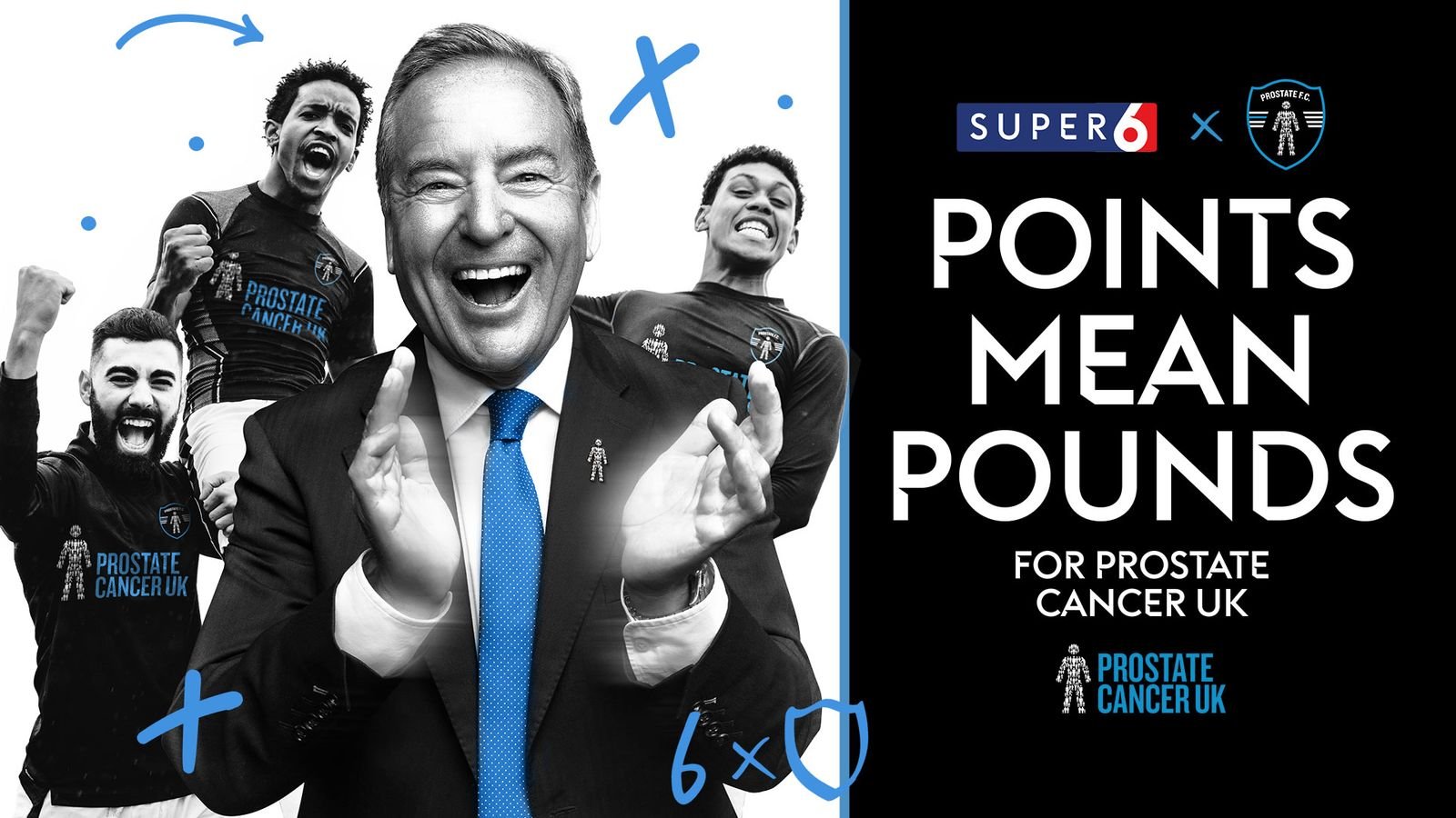 Super 6 are proud to be teaming up with Prostate FC, taking on the most common cancer in men, Prostate Cancer.