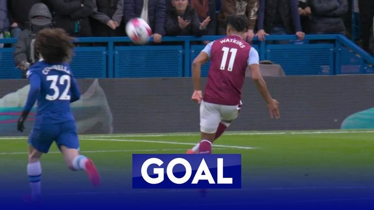 Ollie Watkins’ ‘cheeky’ lob gives Villa lead at Chelsea