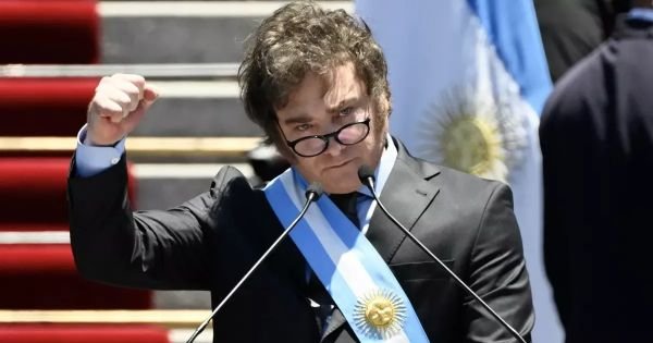 Milei offers his own version of 'blood, sweat and tears' after taking office in Argentina